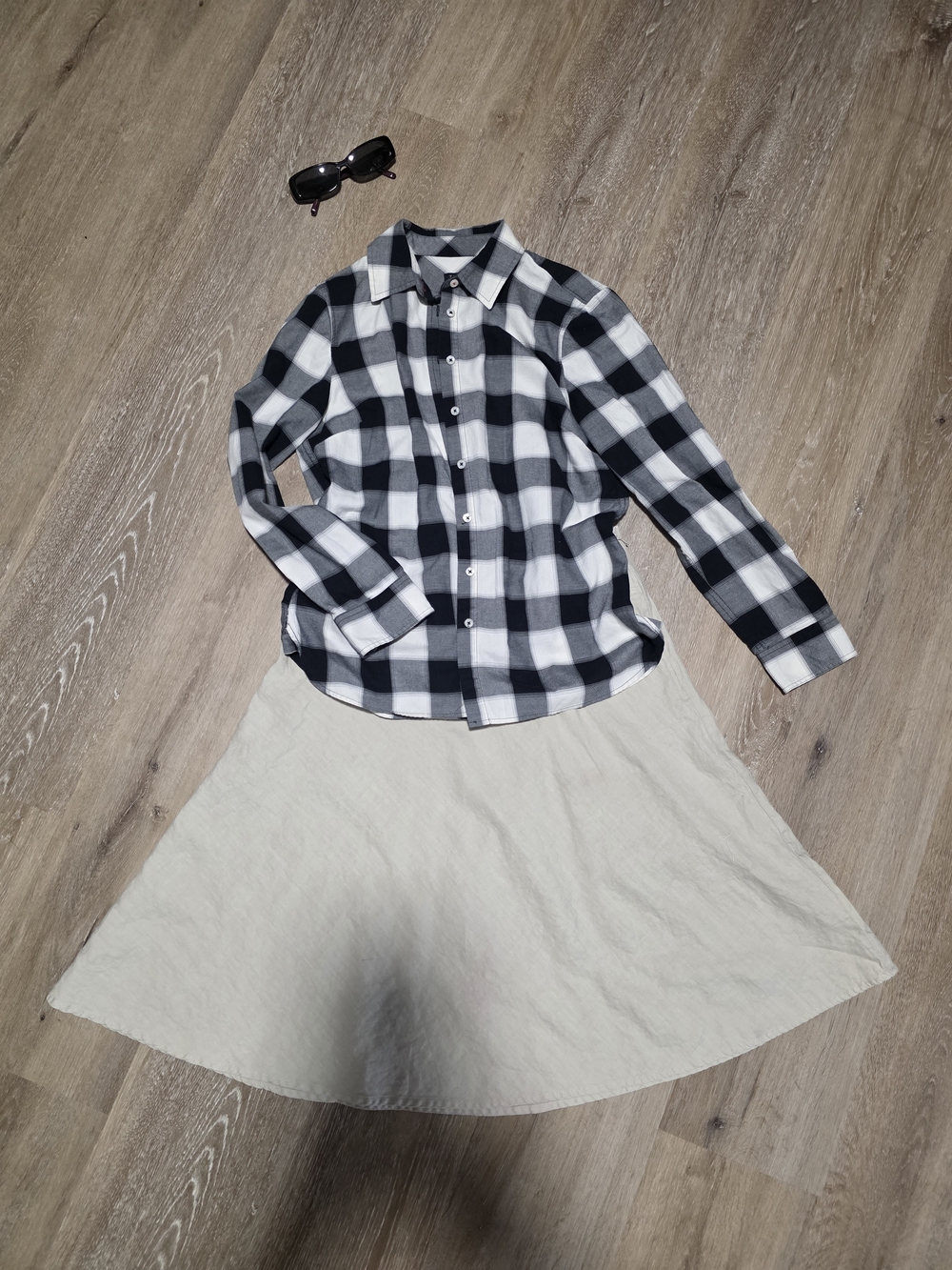 Merona Linen Tan Circle Skirt - Soft A-Line Flare